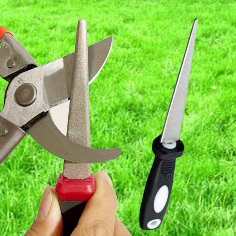 Gardening Tools Knife - 2-in-1 Diamond Steel Knife Sharpener -