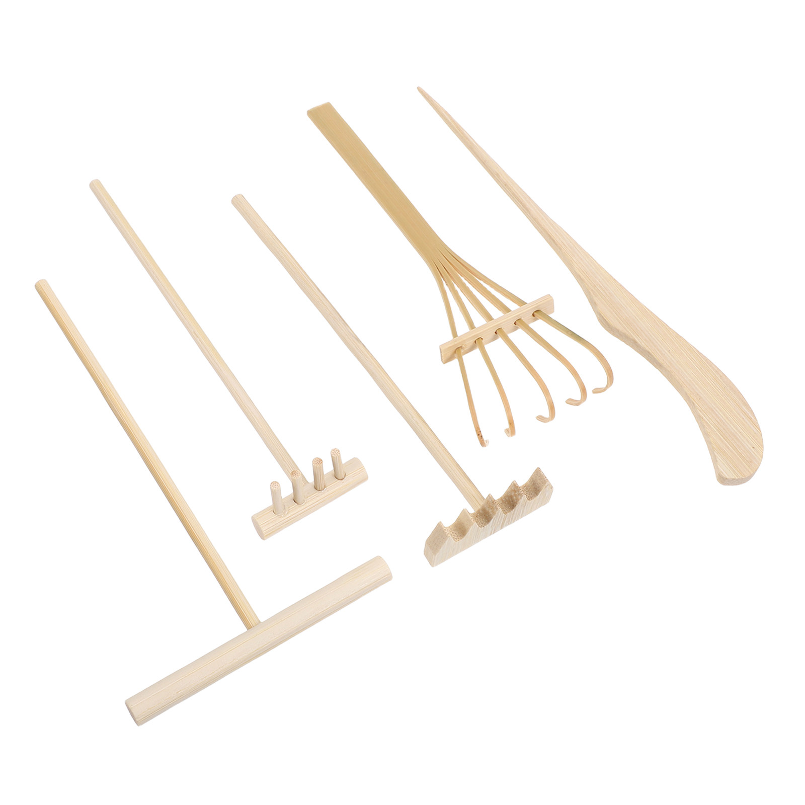 Gardening Tools And Accessories - 5Pcs Mini Bamboo Zen Garden Rake