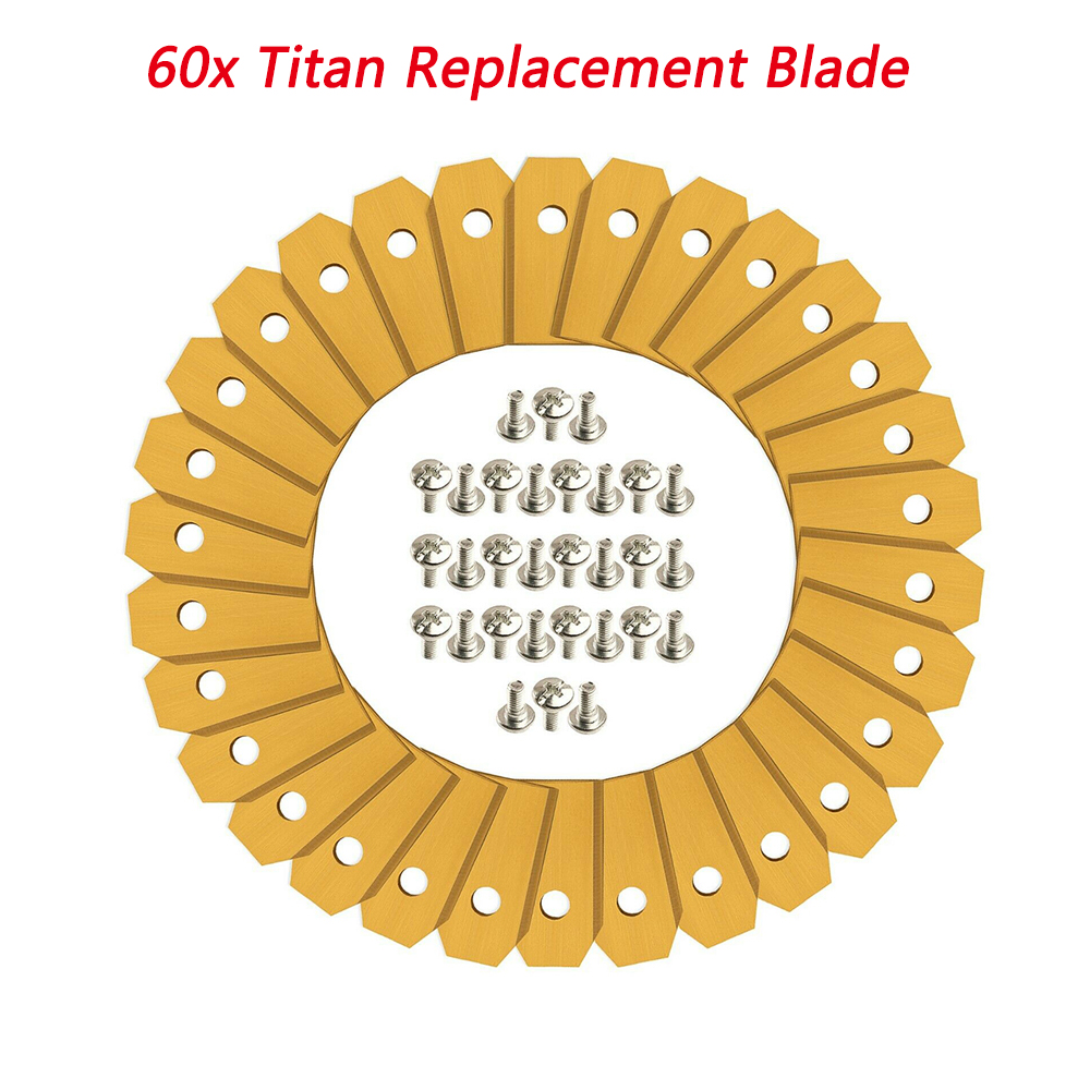 Gardening Tools Yellow - 60Pcs Replacement Blades For Lawn Mower