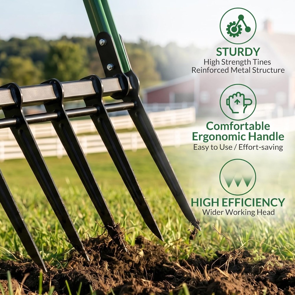 Heavy Duty 5-Tine Broad Fork G - огляд і ціна Gardening Tools For Digging