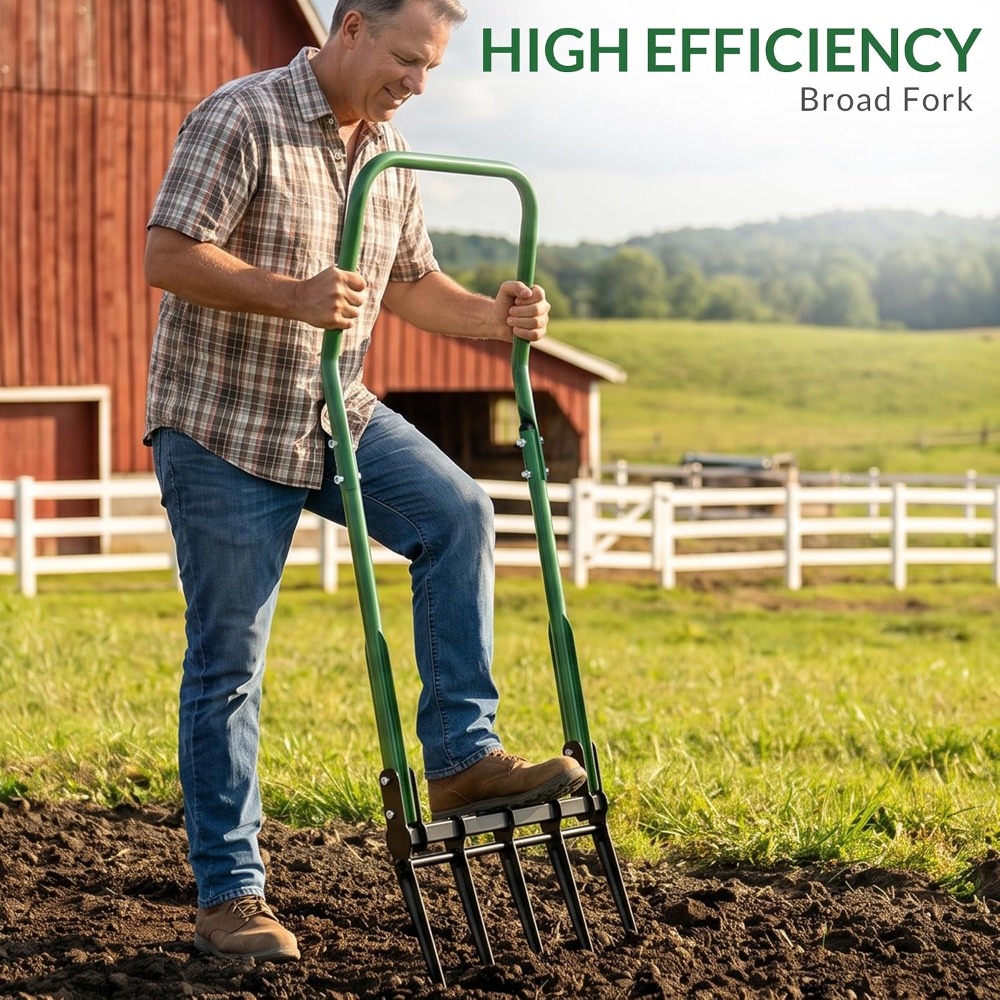 Heavy Duty 5-Tine Broad Fork G - огляд і ціна Gardening Tools For Digging