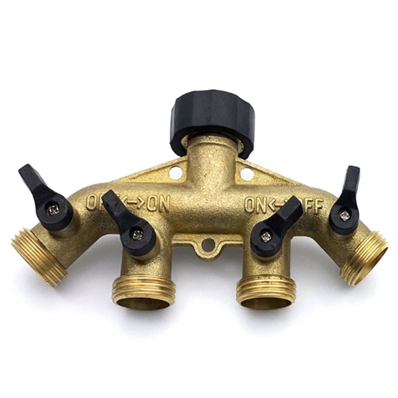 ABNQ 4 Way Brass Hose Splitter - огляд і ціна Gardening Tools Yellow