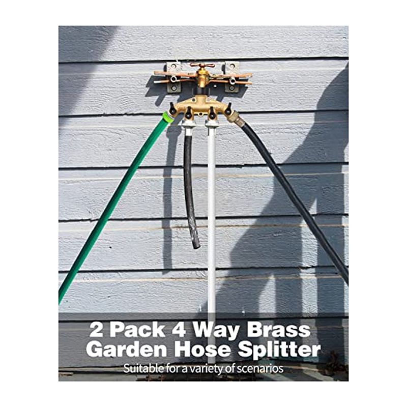 ABNQ 4 Way Brass Hose Splitter - огляд і ціна Gardening Tools Yellow