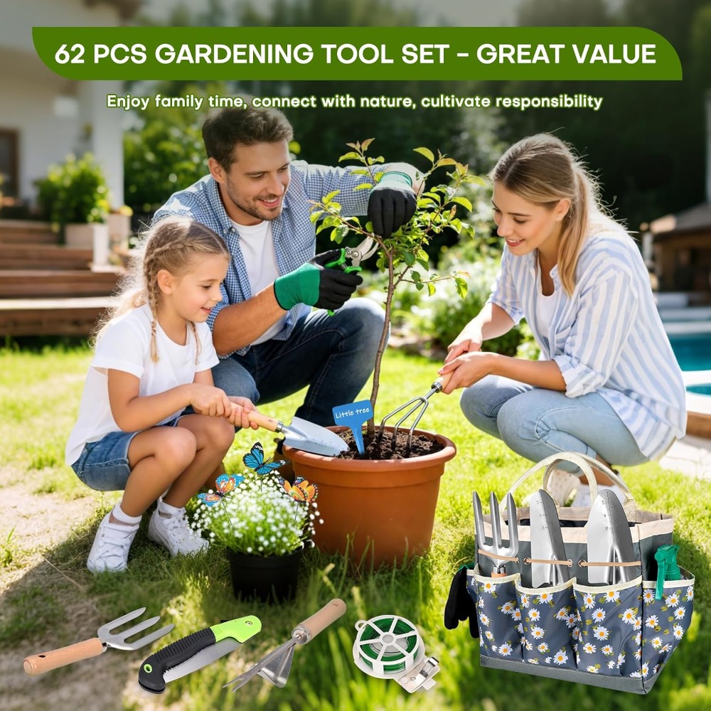 Complete 62-Piece Garden Tool  - огляд і ціна Gardening Tools Knife