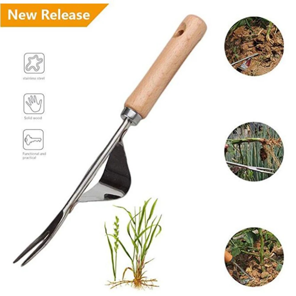 1pcs Wood Handle Stainless Ste - огляд і ціна Gardening Tools Sale