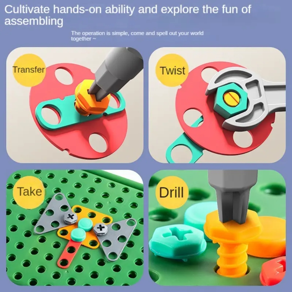 450Pcs Kids STEM Drill Set Cre - огляд і ціна Gardening Tools Toddler