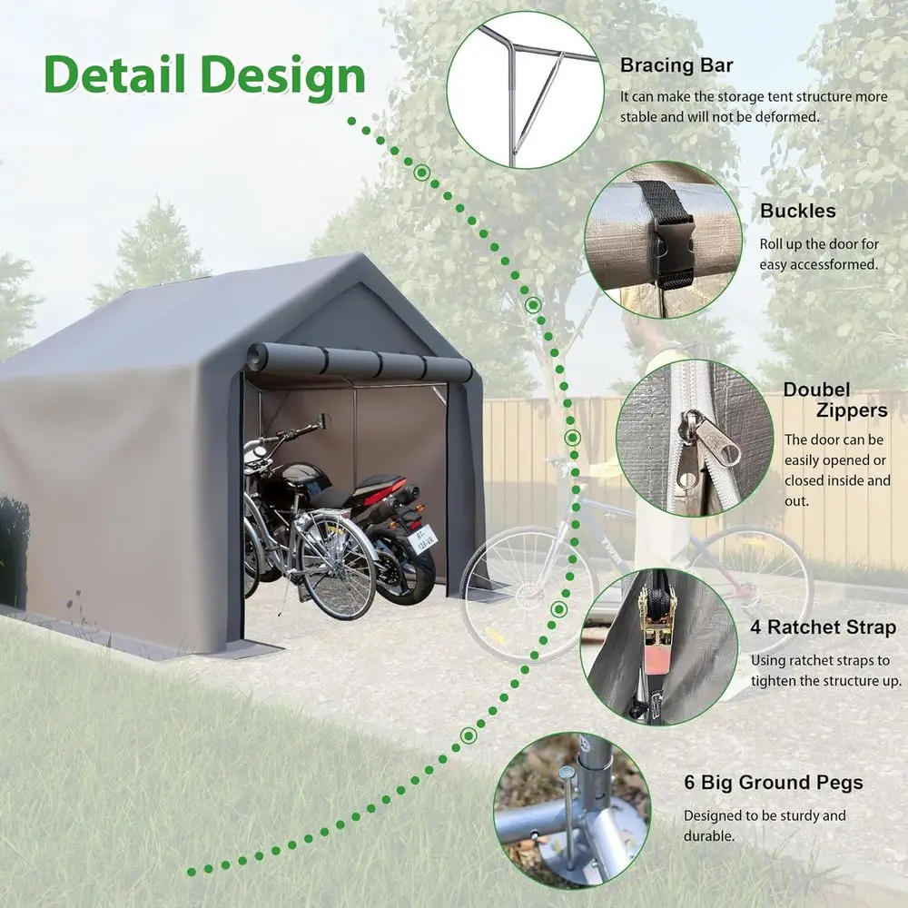 Portable Outdoor Storage Tent, - огляд і ціна Gardening Tools Needed